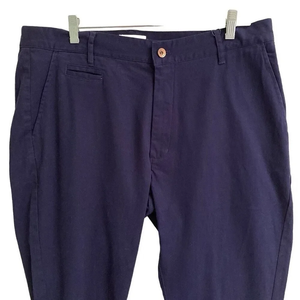 Taylor Stitch‎ The Slim Chino Mens In Organic Navy Blue Pants 30 & 36 NEW